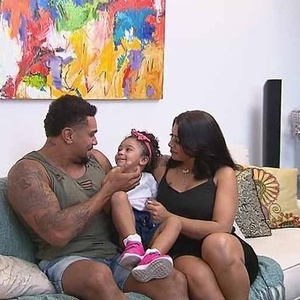 Naldo, Moranguinho e a filha durante entrevista ao "Domingo Show", de Geraldo Luis - TV Record - TV Record