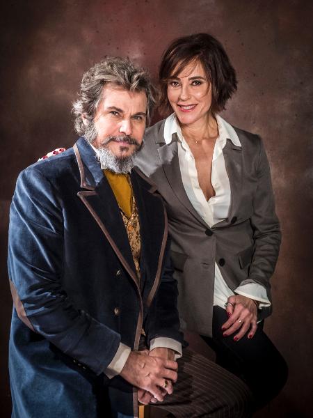 Dom Sabino (Edson Celulari) e Carmen (Christiane Torloni), personagens de "O Tempo Não Para"  - Globo/João Cotta - Globo/João Cotta