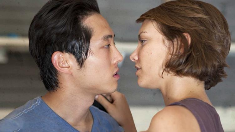 Steven Yeun e Lauren Cohan em cena de "The Walking Dead" - Divulgação - Divulgação