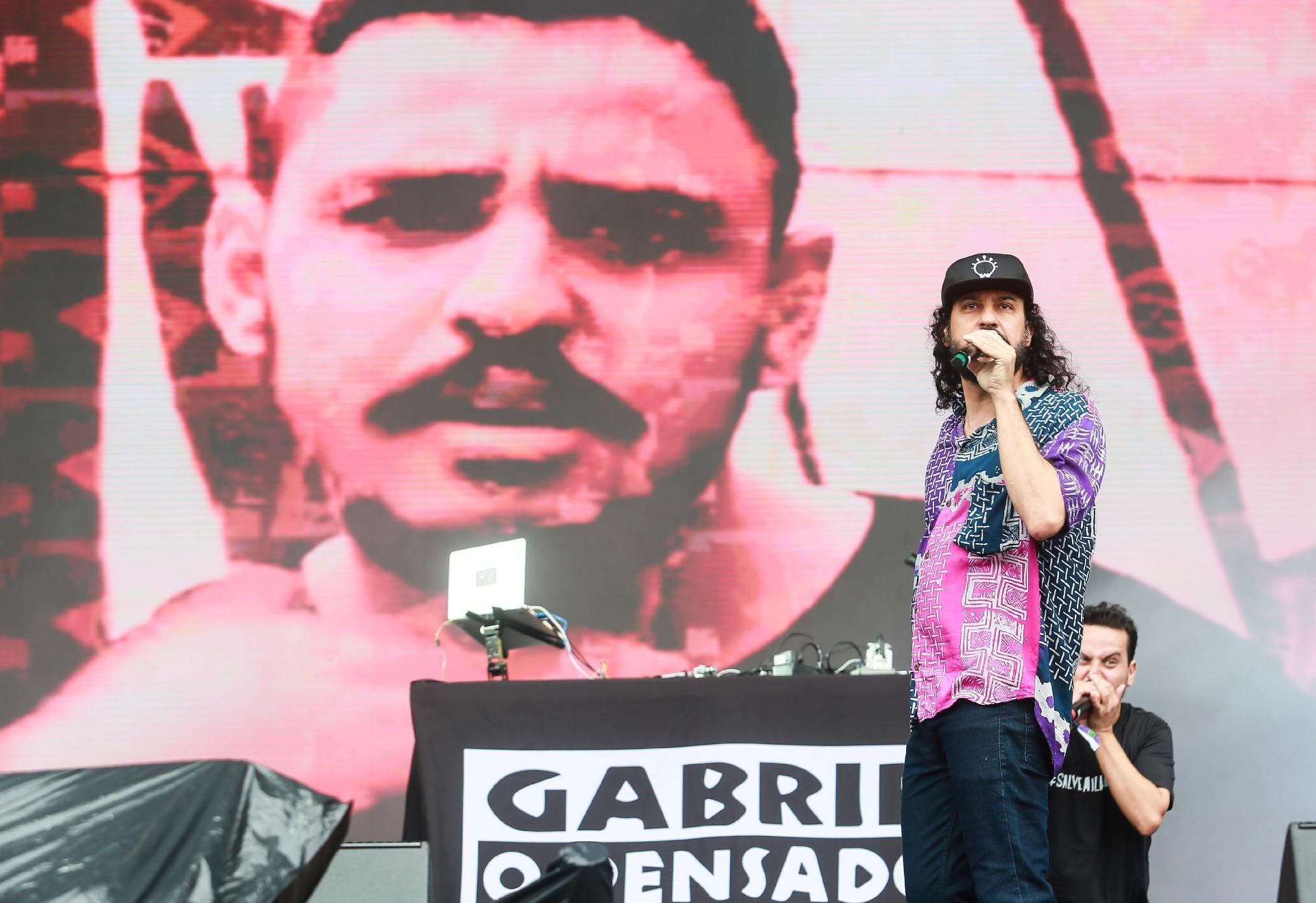 Gabriel, o Pensador, se apresenta no Lollapalooza 2019 - Iwi Onodera/UOL