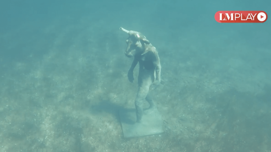 Minotauro foi encontrado no fundo de um lago na cidade de Neuquén, na Argentina - Reprodução/LM Neuquén