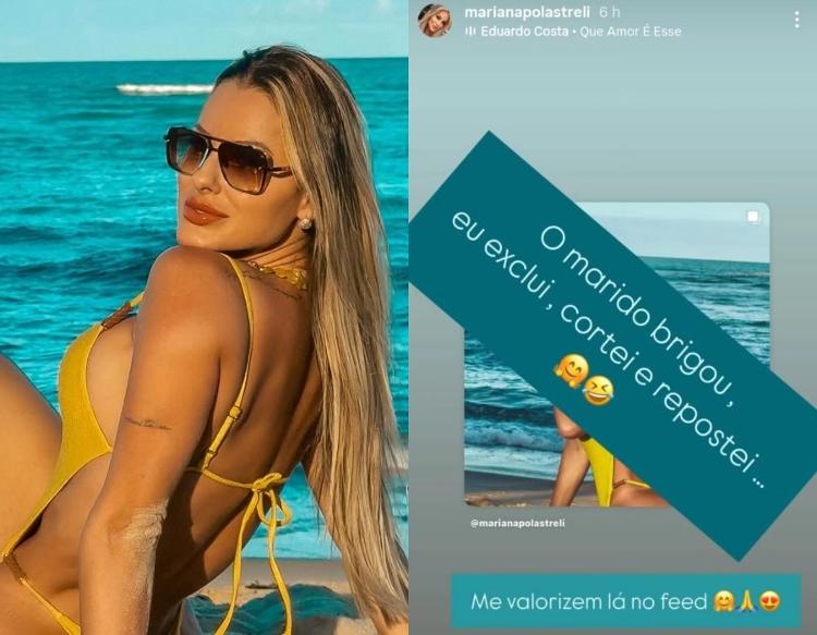 Mariana Polastreli revela 'briga' com Eduardo Costa após fotos sensuais Mariana Polastreli revela 'briga' com Eduardo Costa após fotos sensuais