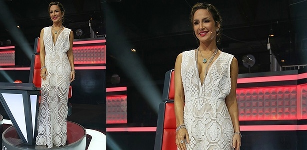 O vestido rendado usado por Claudia Leitte, na final do "The Voice", demorou quatro meses para ficar pronto - Divulgação