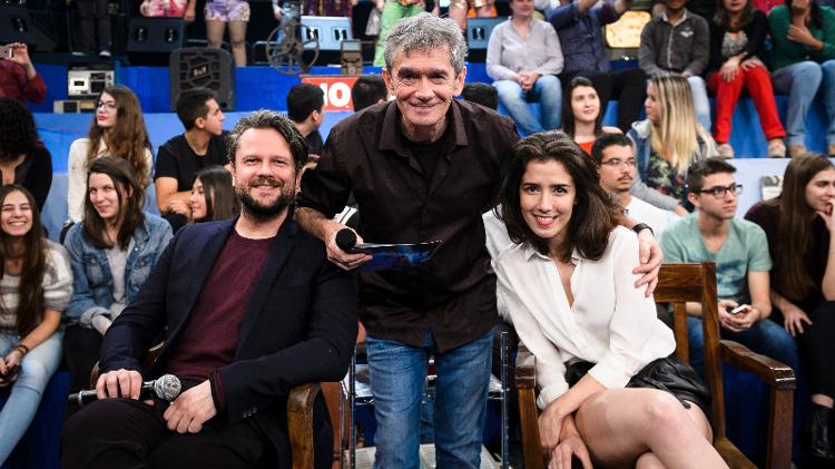 Selton Mello, Serginho Groisman e Marjorie Estiano no "Altas Horas" - Ramón Vasconcelos/Divulgação/TV Globo - Ramón Vasconcelos/Divulgação/TV Globo