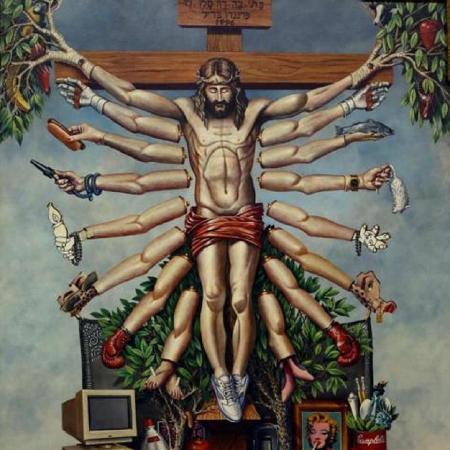 "Cruzando Jesus Cristo com o Deus Shiva", obra de Fernando Baril - Divulgação - Divulgação