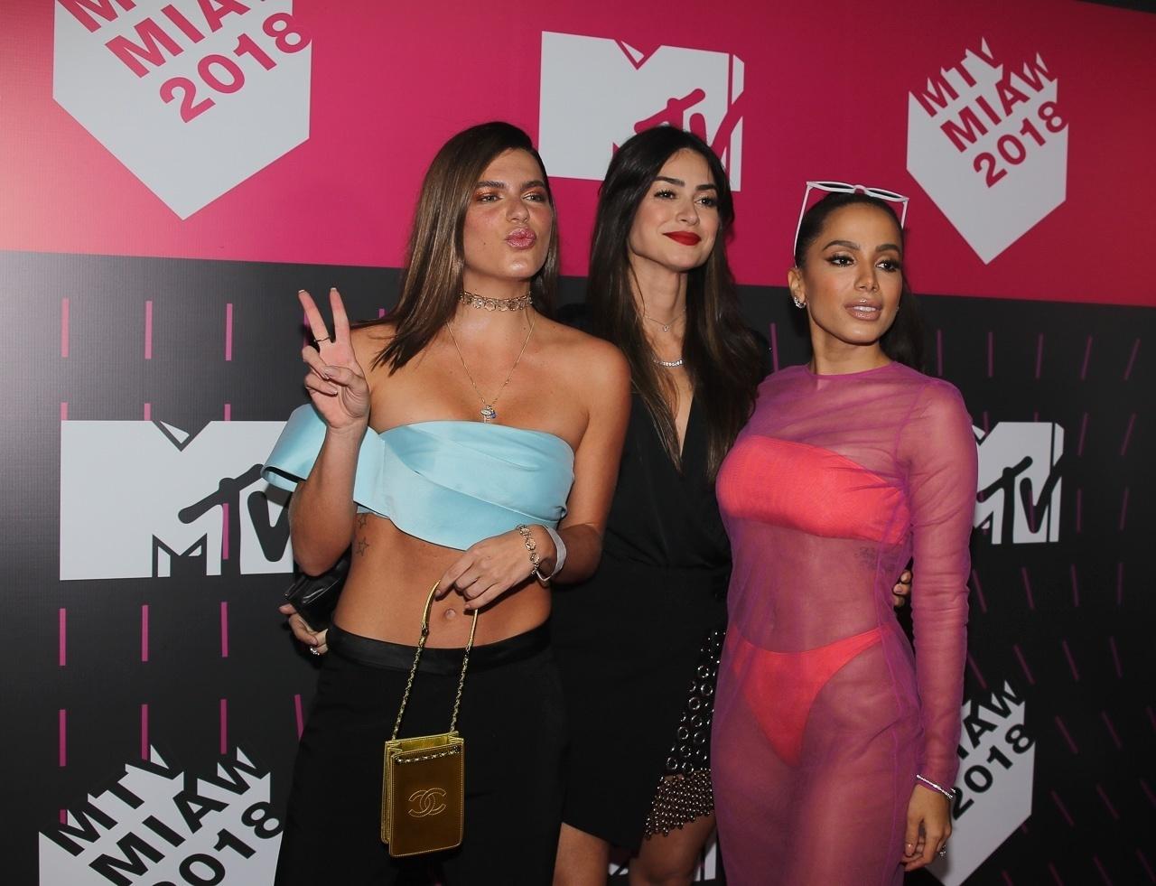 Anitta, Mariana Goldfarb e Thaila Ayala no MTV MIAW - Francisco Cepeda e Thiago Duran/AgNews