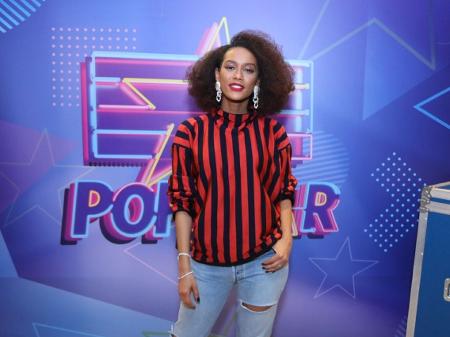Taís Araújo posa para foto durante coletiva do programa "Popstar" - AgNews