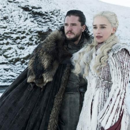 Jon Snow and Daenerys em cena da oitava temporada de "Game of Thrones" - Divulgação
