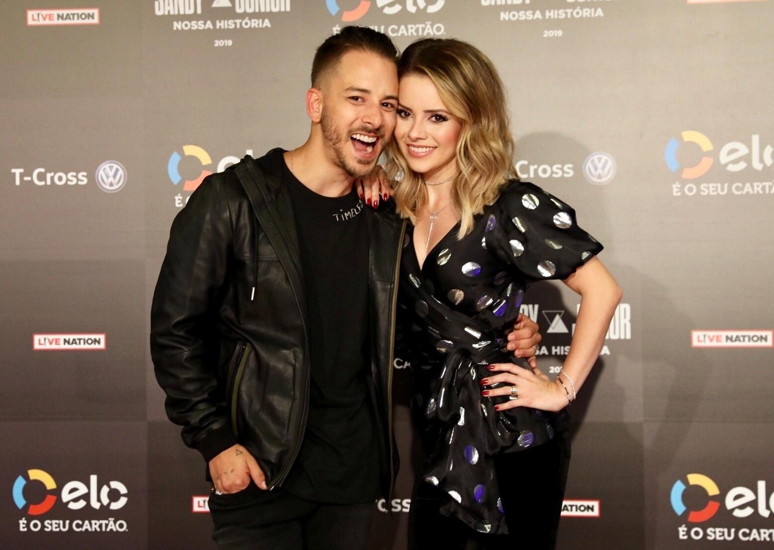 Sandy e Junior reuniram a imprensa hoje, no Allianz Parque, em São Paulo, para anunciar a turnê de reunião Nossa História - Mariana Pekin/UOL