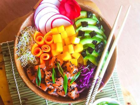 Receita de poke de salmão - Estadão