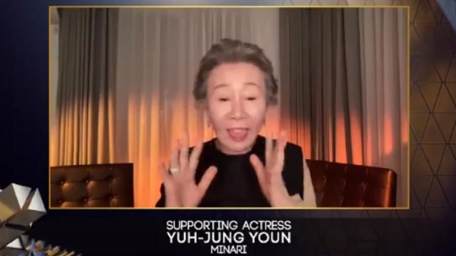 Youn Yuh-Jung venceu o BAFTA de Melhor Atriz Coadjuvante - Reprodução/BAFTA/Twitter