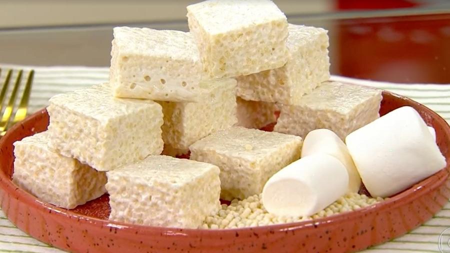 Marshmallow crocante feito por Ana Maria Braga - Reprodução/TV Globo