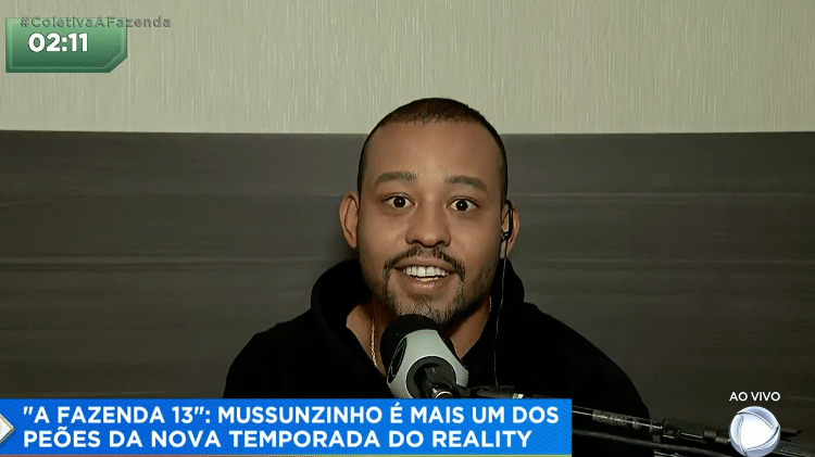 Mussunzinho está em A Fazenda 2021 - Reprodução / Record TV  - Reprodução / Record TV 