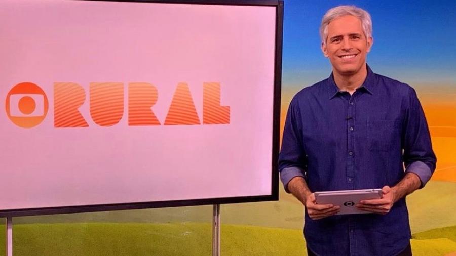Vico Iasi nos estúdios do Globo Rural, programa que ele trabalhou na TV Globo desde 1995 - Reprodução/ Instagram @vico_iasi