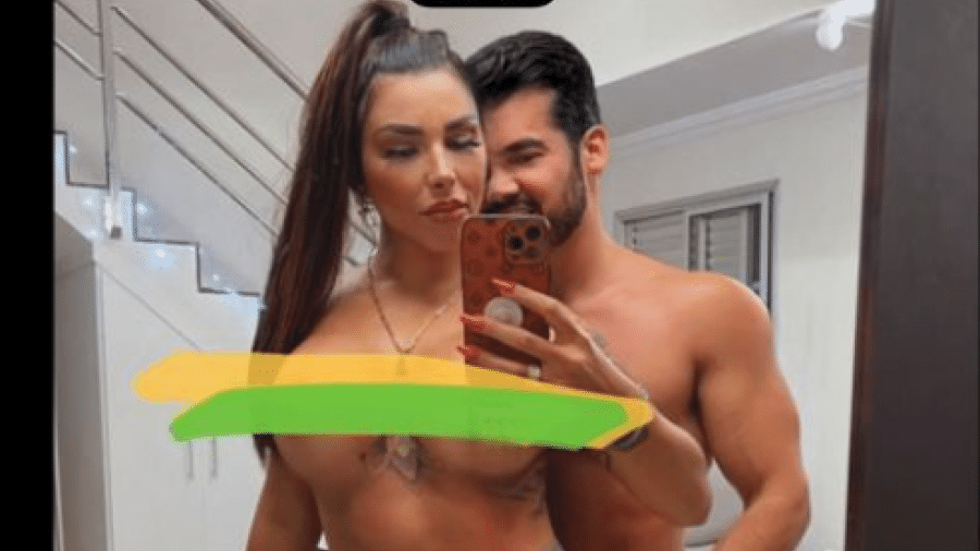 Jenny Miranda posou nua nas redes sociais junto do noivo, Fábio Gontijo - Reprodução/Instagram