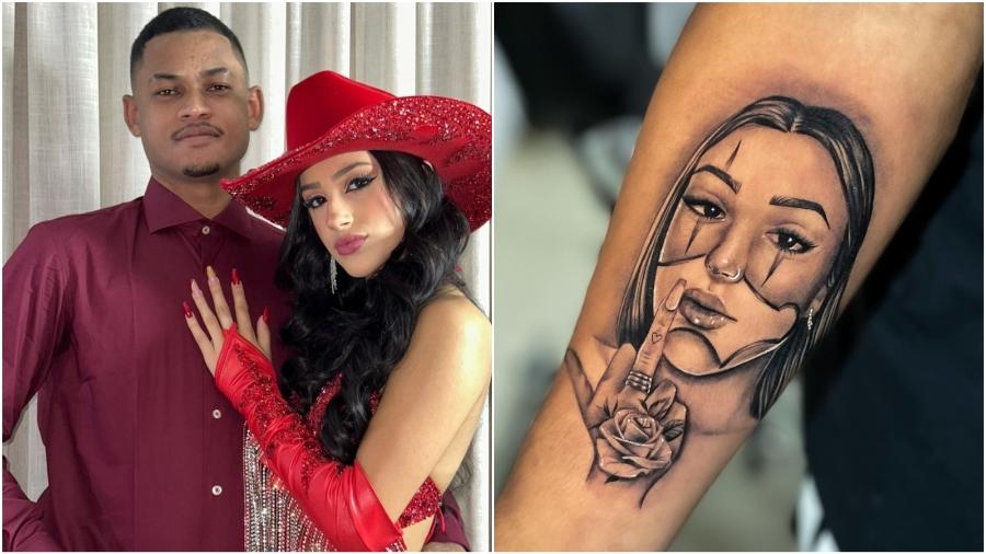 Noivo de Bia Miranda, Gabriel tem uma tatuagem em homenagem a ela - Reprodução/Instagram