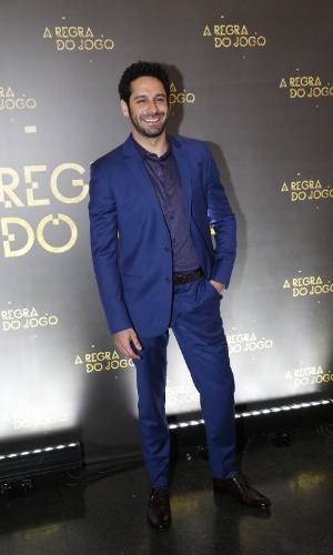 27.ago.2015 - O ator João Baldasserini na festa de lançamento de "A Regra do Jogo", no clube Costa Brava, no Rio de Janeiro