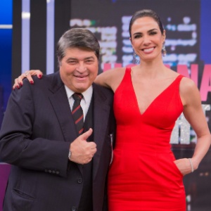 Datena grava com Luciana Gimenez - Artur Igrecias/Divulgação - Artur Igrecias/Divulgação