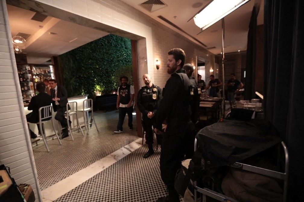 Filmagens de "Polícia Federal - A Lei é Para Todos" no hotel Slaviero Lifestyle, no Rio de Janeiro - Ana Maria Lima/Divulgação