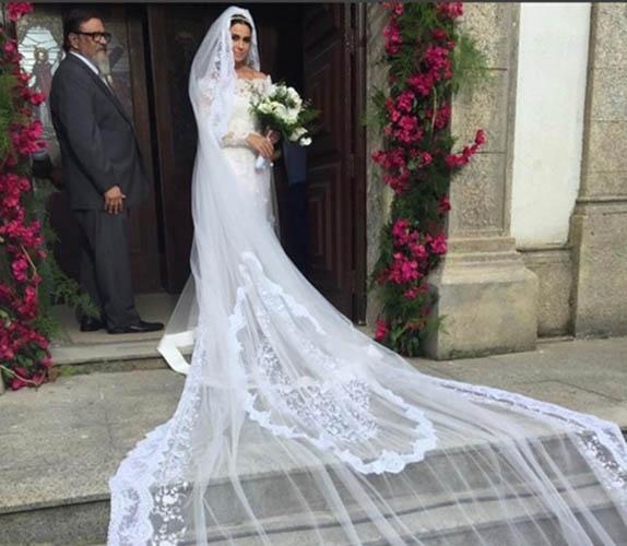 Giovanna Antonelli se veste de noiva para o casamento de Alice e Mário (Bruno Gagliasso) em "Sol Nascente" - Reprodução/Instagram