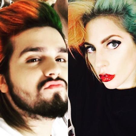 Luan Santana e Lady Gaga: mesmo cabeleireiro? - Reprodução/Instagram/luansantana