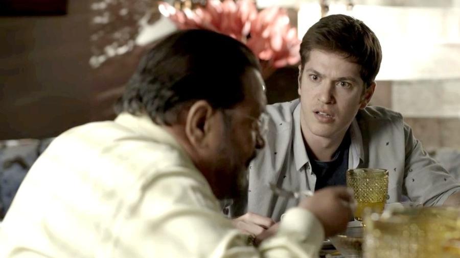 Em "O Outro Lado do Paraíso", Bruno fica chocado ao saber que pai cortou mesada por causa de Raquel  - Reprodução/Gshow