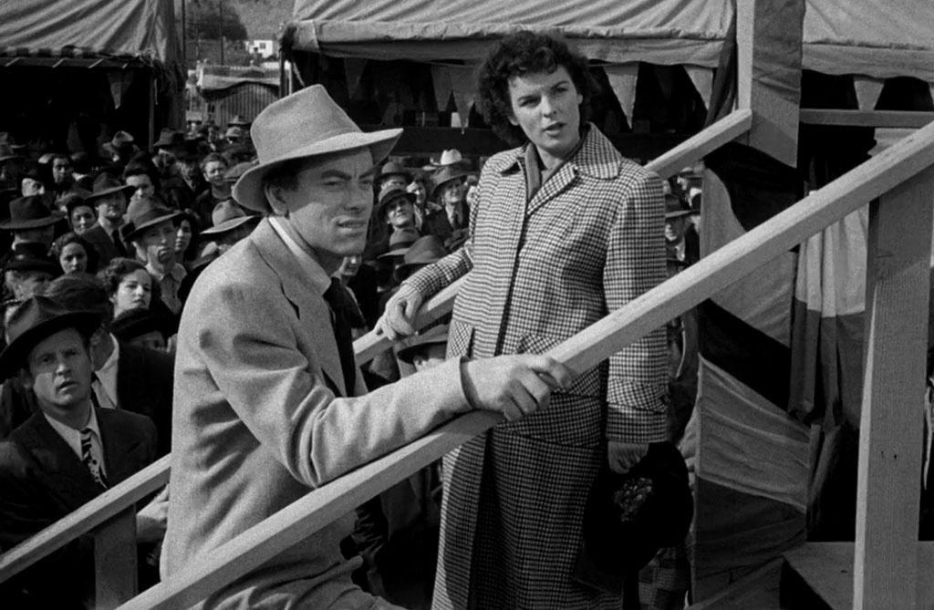 John Ireland e Mercedes McCambridge em cena em "A grande ilusão" (1949) - Divulgação