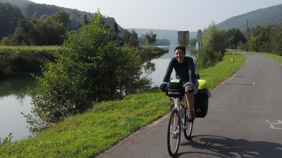 A paulista Helga Bevilacqua atravessou a Europa de bicicleta em 2014 - Acervo pessoal
