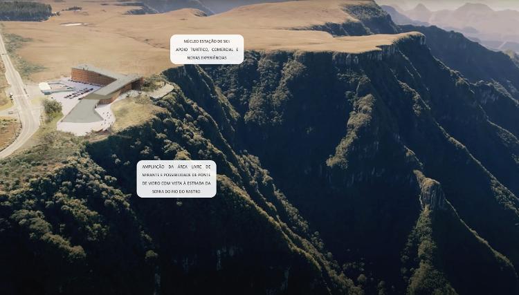 Projeto Serra do Rio do RastroO complexo turístico ocuparia um dos pontos mais privilegiados da Serra do Rio do Rastro, com concessão privada de 30 anos - Divulgação - Divulgação