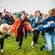 No sábado, o público correu para conseguir um lugar no camping do Festival de Roskilde, na Dinamarca - Ida Marie Odgaard/AFP Photo