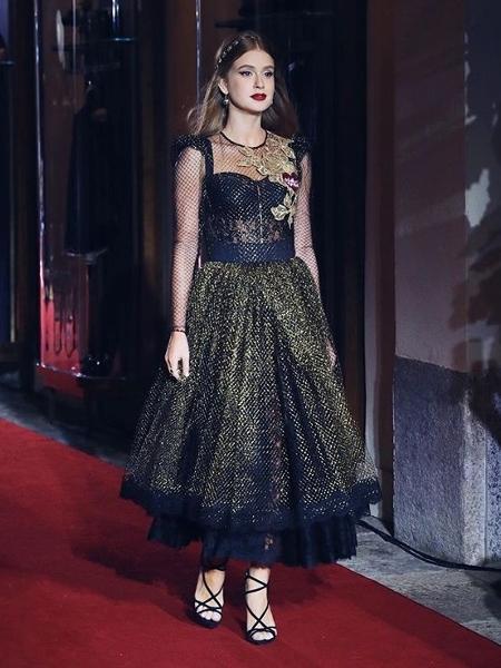 Marina Ruy Barbosa na passarela da Dolce & Gabbana - Reprodução/Instagram
