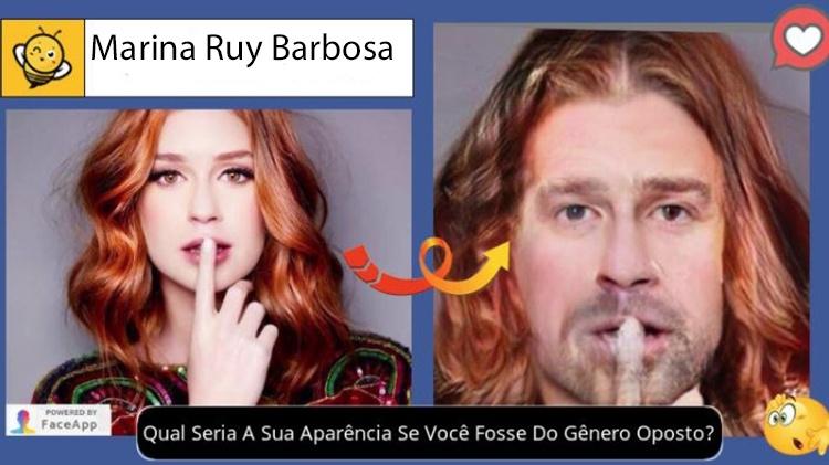 Marina Ruy Barbosa se fosse homem, segundo brincadeira no Facebook - Reprodução - Reprodução