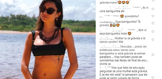 thaila grávida - Montagem/Reprodução/Instagram - Montagem/Reprodução/Instagram