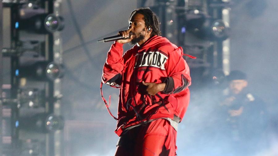 Kendrick Lamar em apresentação no Lollapalooza Brasil 2019, em São Paulo - Manuela Scarpa/Brazil News