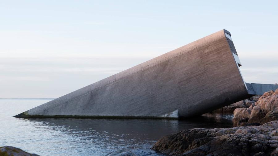 Restaurante subaquático localizado na Noruega - Divulgação