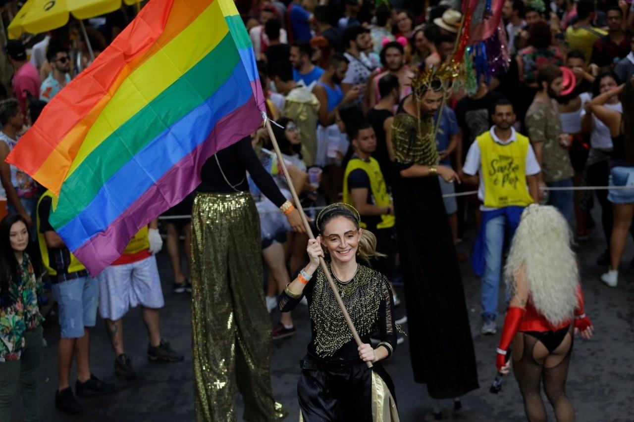 Bloco Meu Santo é Pop agita o Largo do Arouche, em São Paulo - Nelson Antoine/UOL