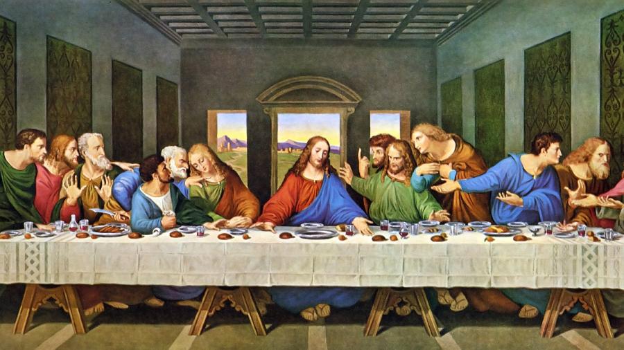"A última ceia", de Leonardo Da Vinci: a cena mostra o momento da eucaristia - Divulgação