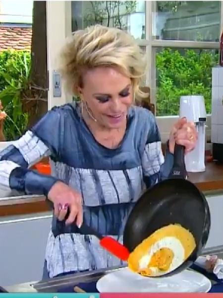 Ana Maria Braga fez "ovo-alvo" no "Mais Você" - Reprodução/TV Globo
