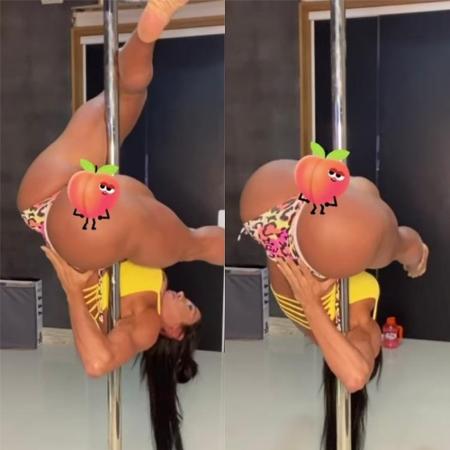 Gracyanne Barbosa faz pole dance e censura parte íntima no Instagram - Reprodução / Instagram