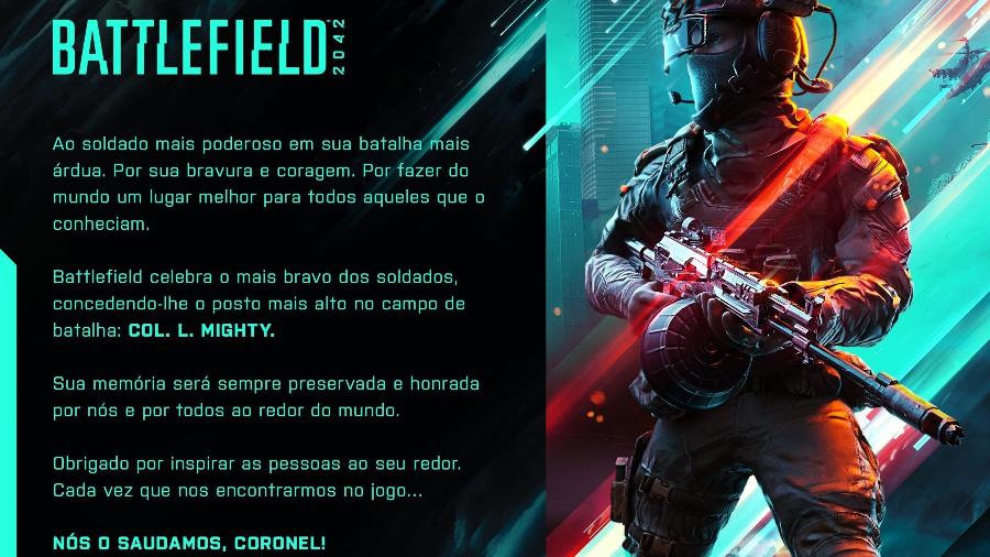 Battlefield 2042, homenagem a Leandro Mighty - Reprodução/EA