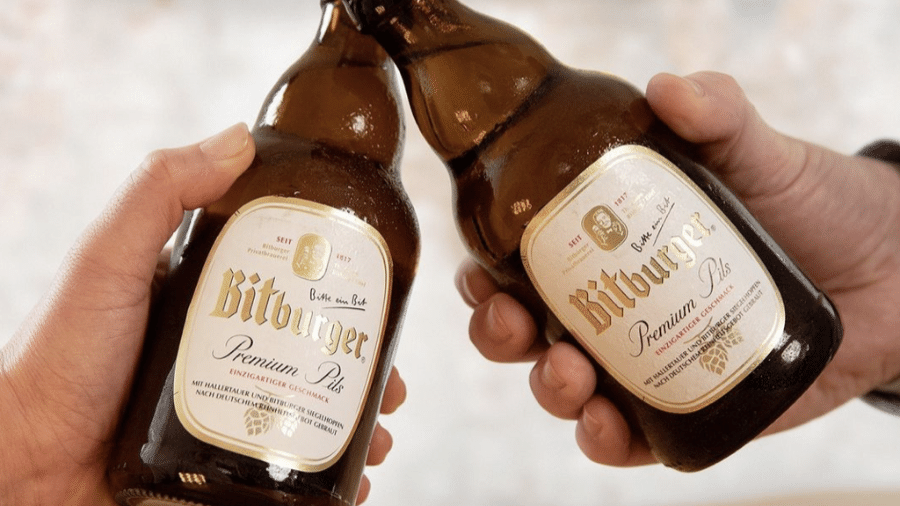 A cervejaria alemã Bitburger é uma das que sofre com falta de garrafas - Reprodução/Instagram