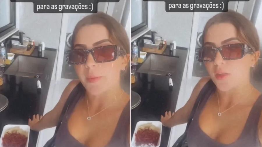 Jade Picon mostra marmita para gravações de "Travessia" - Reprodução: Instagram