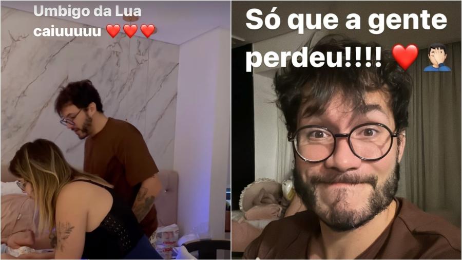 Eliezer conta que cachorros podem ter comigo umbigo de sua filha, Lua - Reprodução/Instagram