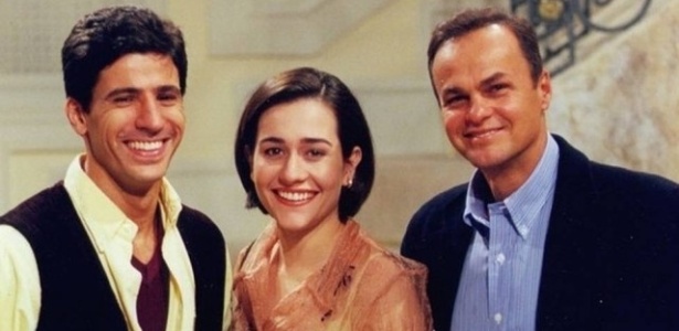 Leonardo Brício, Alessandra Negrini e Kadu Moliterno fazem trio amoroso em "Anjo Mau" - Divulgação/TV Globo