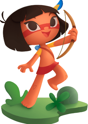 A indiazinha Tainá aparece em versão animada para a série que estreia na Nickelodeon no segundo semestre de 2016 - Divulgação/Nickelodeon