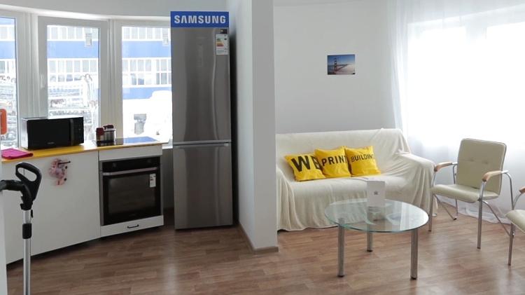 Interior da casa construída através de uma impressora 3D - Divulgação - Divulgação