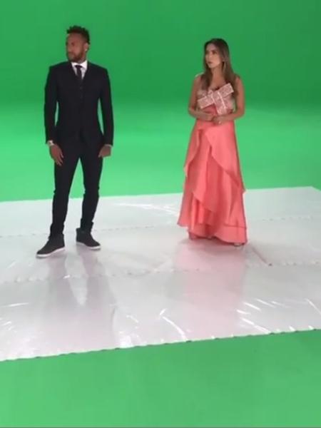 Neymar grava campanha de Natal com Patrícia Abravanel - Reprodução/Instagram