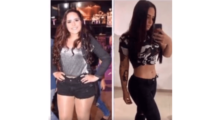 Perlla antes e depois de perder 20 quilos - Reprodução/Instagram