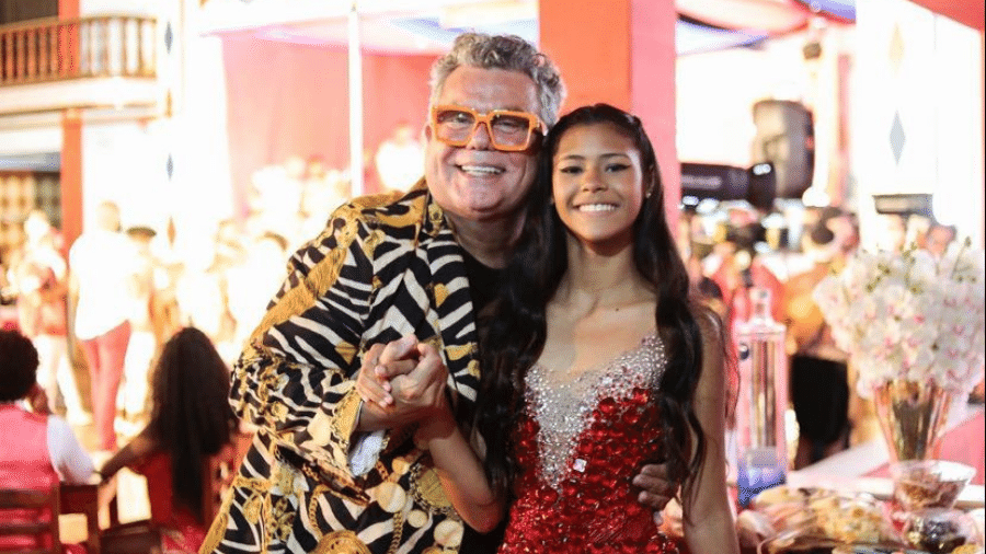 Wenny Isa e o carnavalesco Milton Cunha - Emerson Pereira Vieira/Divulgação