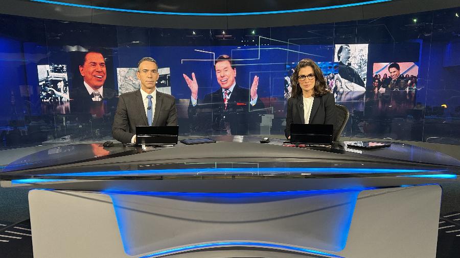 Jornal Nacional exibiu diversas homenagens a Slivio Santos - Reprodução/Jornal Nacional